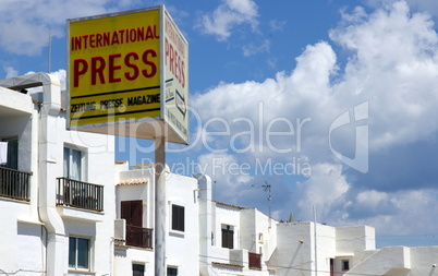 Presseschild auf Mallorca