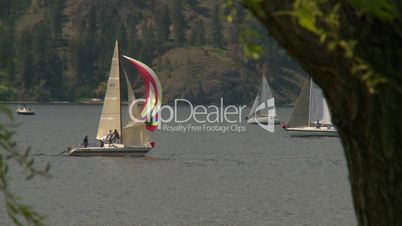 Sail boats on lake 1