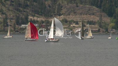Sail boats on lake 5