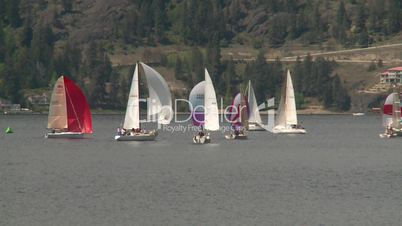 Sail boats on lake 6