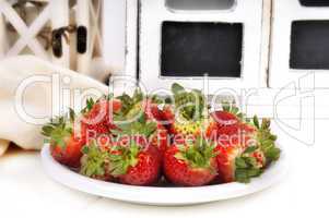 Erdbeeren im Landhausstil