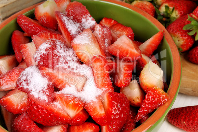Gezuckerte Erdbeeren