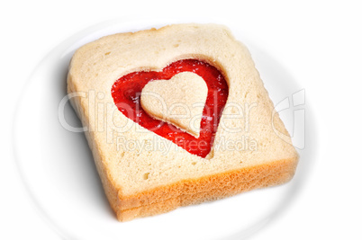 Toast mit Herz