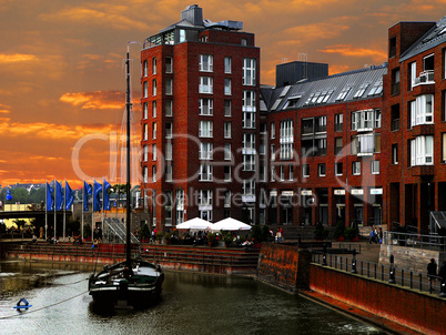 Düsseldorf am Abend