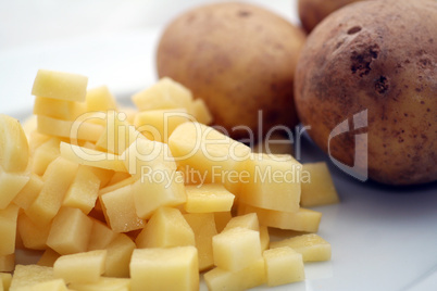 gewürfelte Kartoffeln