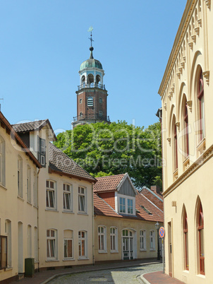 Altstadt und Kirche in Leer
