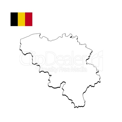 Landkarte Belgien