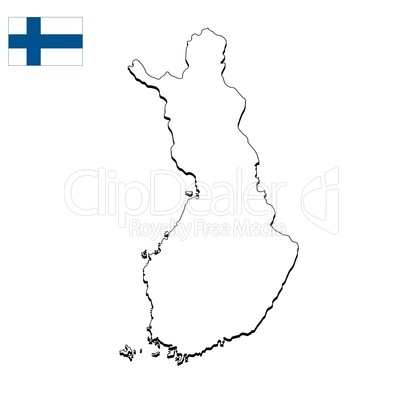 Landkarte Finnland