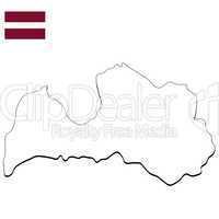 Landkarte Lettland
