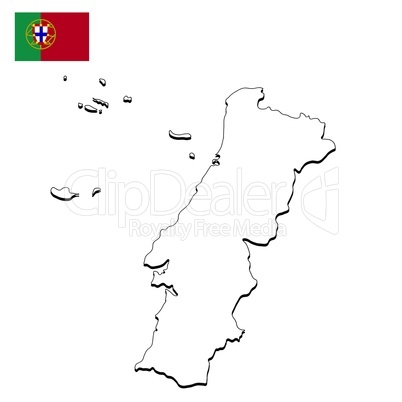 Landkarte Portugal