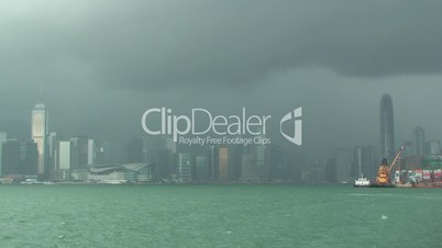 Time Lapse of Rain Storm over Hong Kong