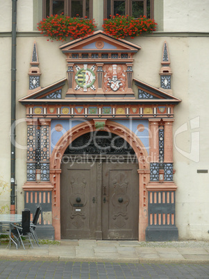 Tür am Rathaus in Naumburg