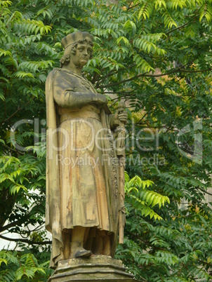 Ekkehardtdenkmal auf dem Dombrunnen in Naumburg