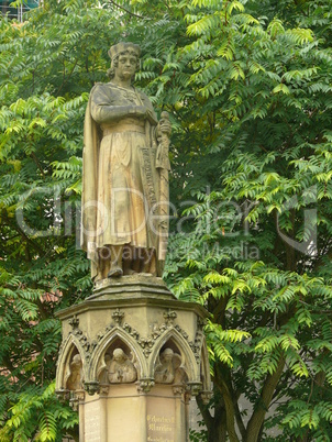 .Ekkehardtdenkmal auf dem Dombrunnen in Naumburg