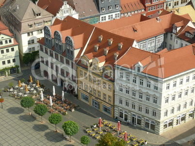 Häuser am Marktplatz in Naumburg
