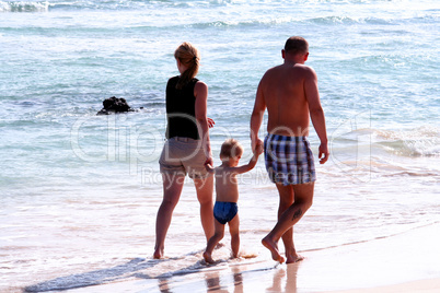 Familie am Strand