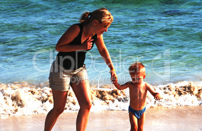 Familie am Strand