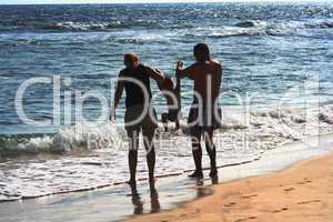 Familie am Strand