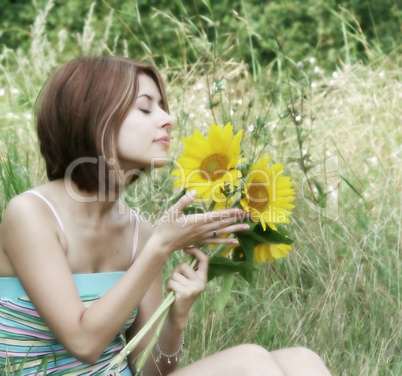 Frau mit Blume (GbR)