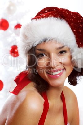 Close-up Weihnachtsfrau