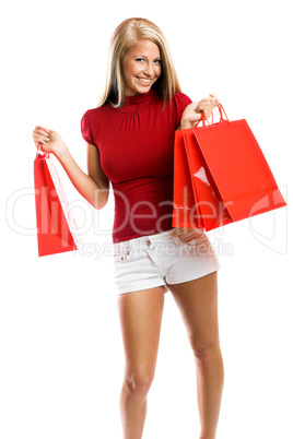 Frau mit Einkaufstüten 3
