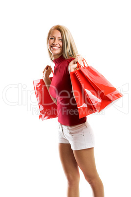 Frau mit Einkaufstüten 4