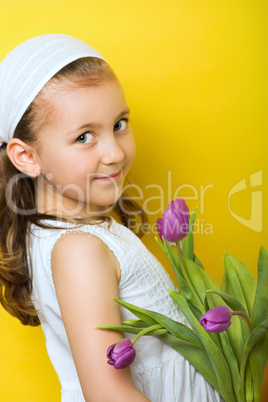 Mädchen mit Tulpen 3