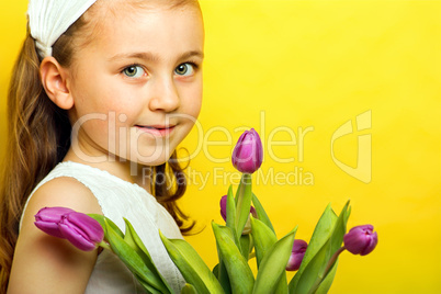 Mädchen mit Tulpen 5