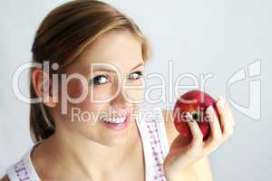 Frau mit Apfel 2