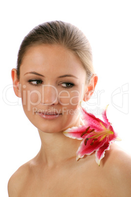 Frau mit Blüte 12