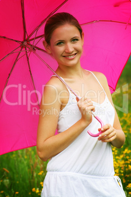 Frau mit Regenschirm 2