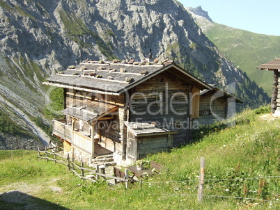 Almhütte in den Schweizer Alpen