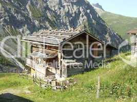 Almhütte in den Schweizer Alpen