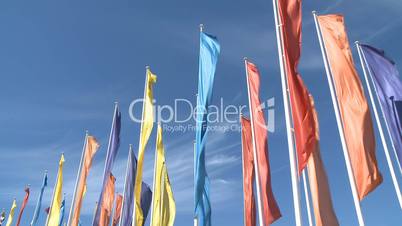 Colorful banners waving to the wind