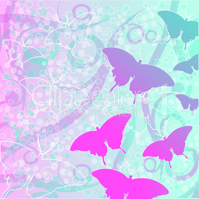 Butterfly background pastell