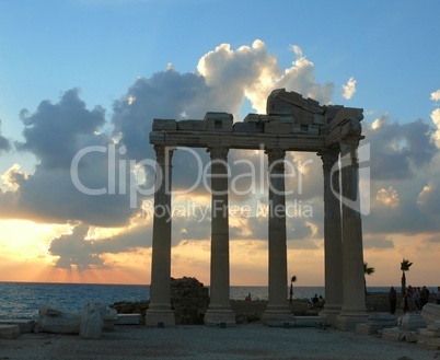 Apollon-Tempel bei Side; Sonnenuntergang