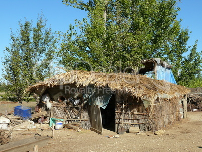 Hütte in einem türkischen Nomadendorf