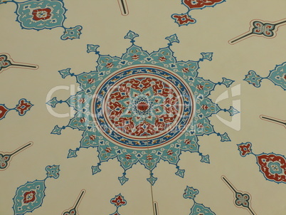 Deckengemälde an der Moschee in Manavgat
