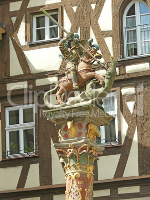 Brunnenfigur in Rothenburg