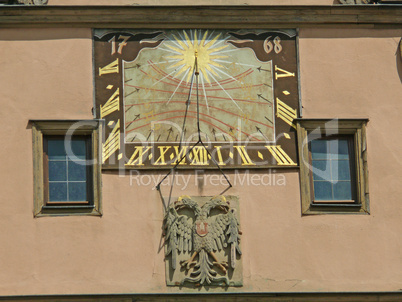Sonnenuhr an der Ratsherrntrinkstube in Rothenburg