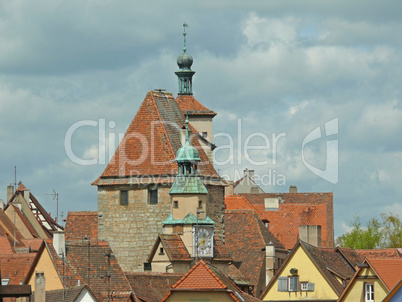 Röderbogen und Markusturm in Rothenburg