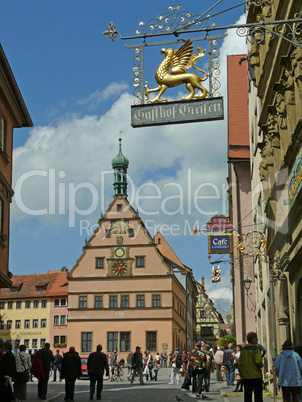 Gasthofschild und Ratsherrntrinkstube in Rothenburg