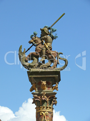 Brunnenfigur in Rothenburg ob der Tauber