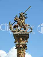 Brunnenfigur in Rothenburg ob der Tauber