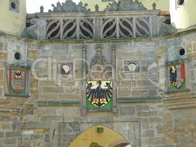 Wappen am Ellinger Tor in Weißenburg