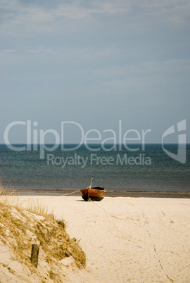 Wooden boat on the beach