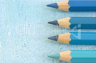 blue pencils