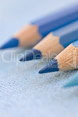 blue pencils