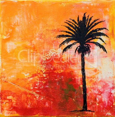 palm-tree artwork