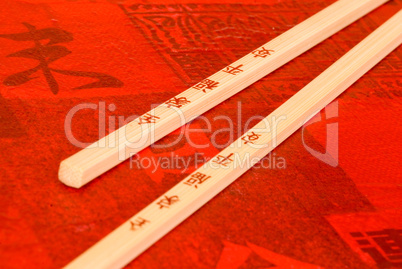 Chinese chopsticks with writing